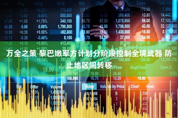 万全之策 黎巴嫩军方计划分阶段控制全境武器 防止地区间转移