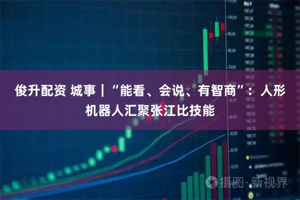俊升配资 城事｜“能看、会说、有智商”：人形机器人汇聚张江比技能
