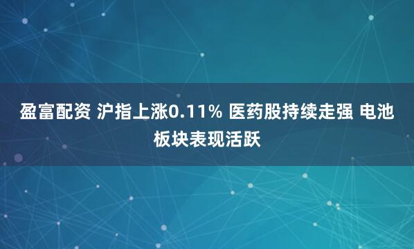盈富配资 沪指上涨0.11% 医药股持续走强 电池板块表现活跃